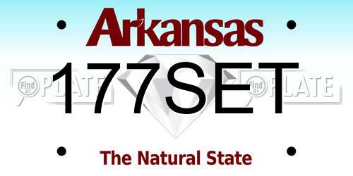 177SET Arkansas License Plate