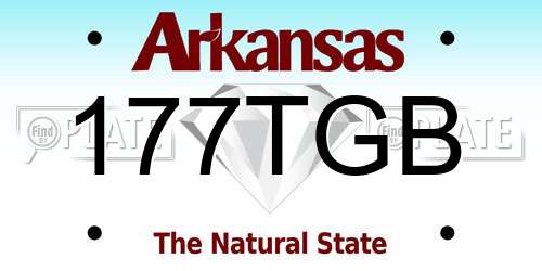 177TGB Arkansas License Plate