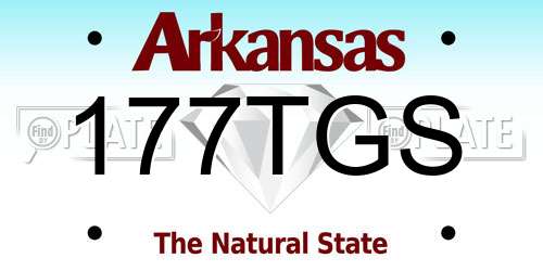 177TGS Arkansas License Plate