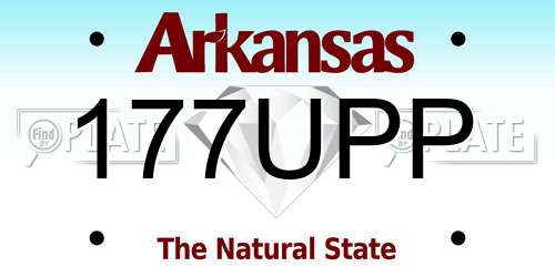 177UPP Arkansas License Plate