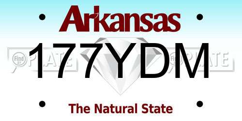 177YDM Arkansas License Plate