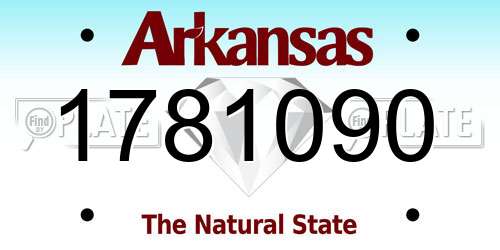 1781090 Arkansas License Plate