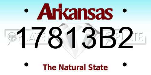 17813B2 Arkansas License Plate