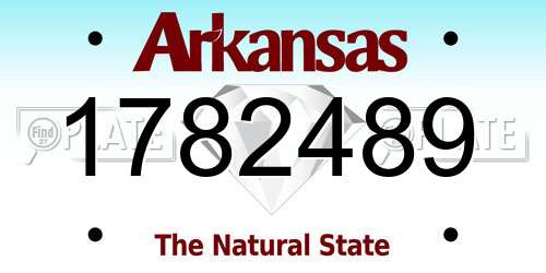 1782489 Arkansas License Plate