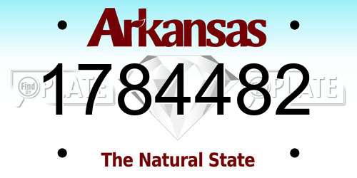1784482 Arkansas License Plate