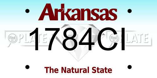 1784CI Arkansas License Plate