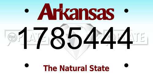 1785444 Arkansas License Plate
