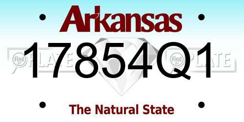 17854Q1 Arkansas License Plate