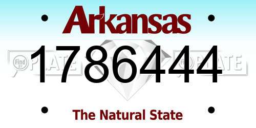 1786444 Arkansas License Plate