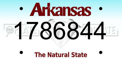 1786844 Arkansas License Plate