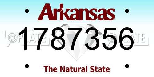 1787356 Arkansas License Plate