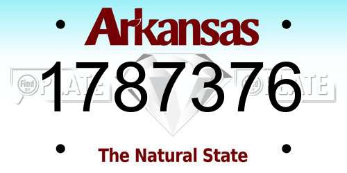 1787376 Arkansas License Plate