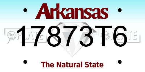 17873T6 Arkansas License Plate