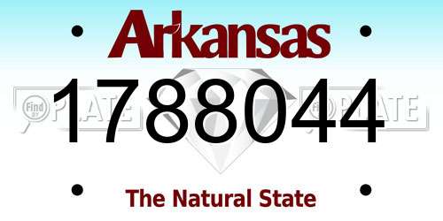 1788044 Arkansas License Plate