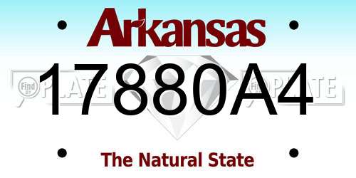 17880A4 Arkansas License Plate