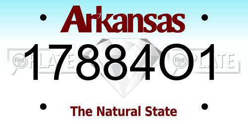 17884O1 Arkansas License Plate