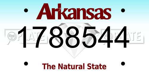 1788544 Arkansas License Plate