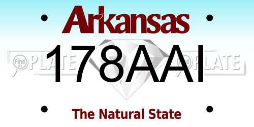178AAI Arkansas License Plate