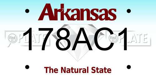 178AC1 Arkansas License Plate
