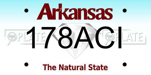 178ACI Arkansas License Plate