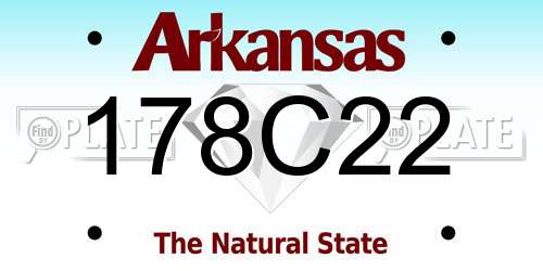 178C22 Arkansas License Plate