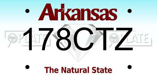 178CTZ Arkansas License Plate