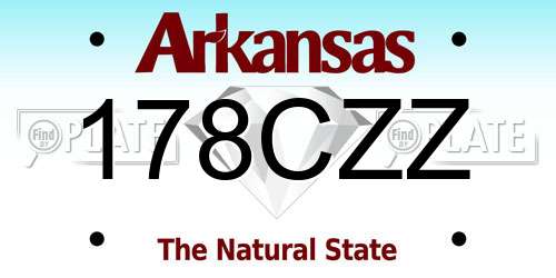 178CZZ Arkansas License Plate