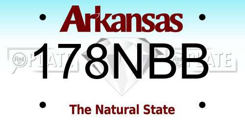 178NBB Arkansas License Plate