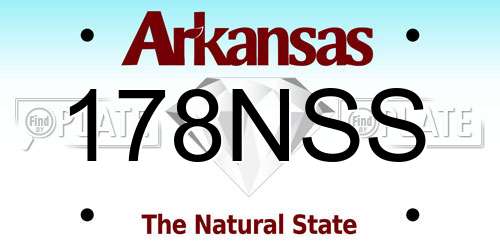 178NSS Arkansas License Plate