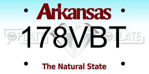 178VBT Arkansas License Plate