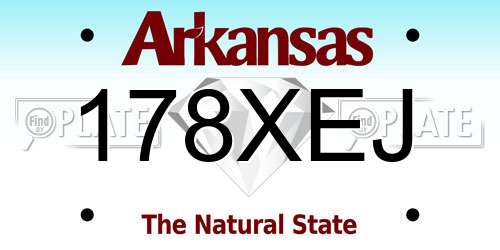 178XEJ Arkansas License Plate