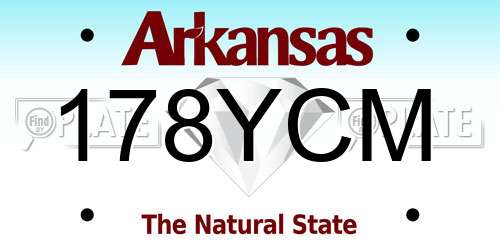 178YCM Arkansas License Plate