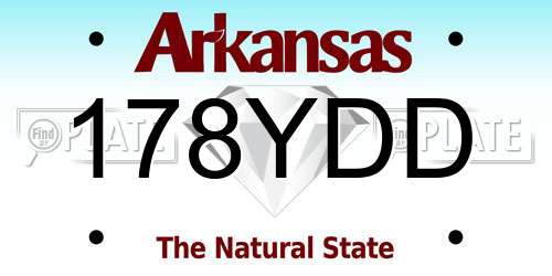 178YDD Arkansas License Plate