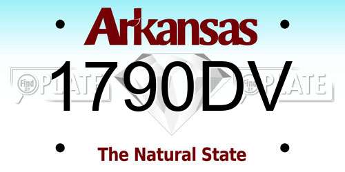 1790DV Arkansas License Plate