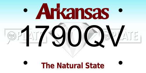 1790QV Arkansas License Plate