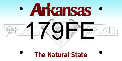 179FE Arkansas License Plate