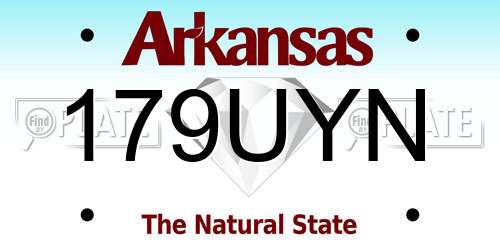 179UYN Arkansas License Plate