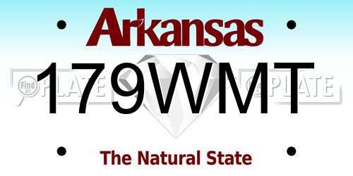 179WMT Arkansas License Plate