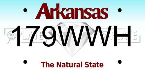 179WWH Arkansas License Plate