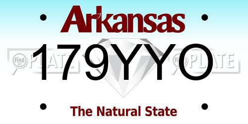 179YYO Arkansas License Plate