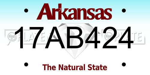 17AB424 Arkansas License Plate