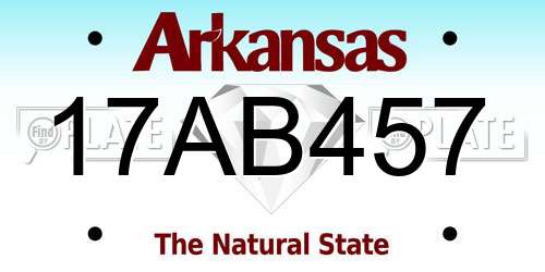 17AB457 Arkansas License Plate