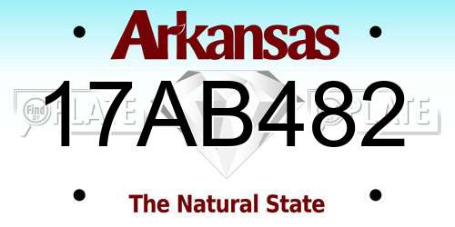 17AB482 Arkansas License Plate
