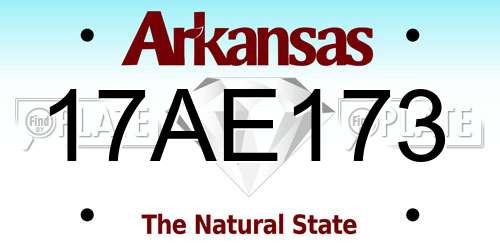 17AE173 Arkansas License Plate