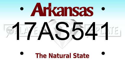 17AS541 Arkansas License Plate