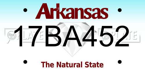 17BA452 Arkansas License Plate
