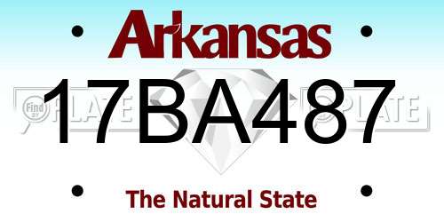17BA487 Arkansas License Plate