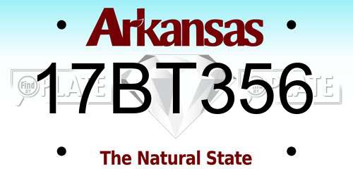17BT356 Arkansas License Plate