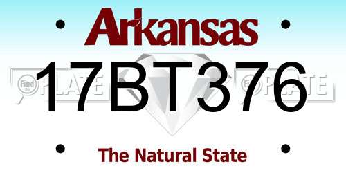 17BT376 Arkansas License Plate
