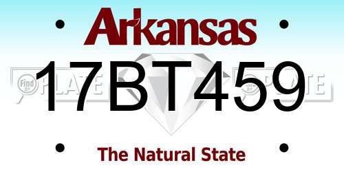 17BT459 Arkansas License Plate